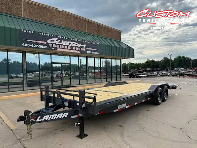 #143684 2026 LAMAR H8 24 X 102 TANDEM AXLE 14K EQUIPMENT HAULER W/ SLIDE IN RAMPS 1751050761