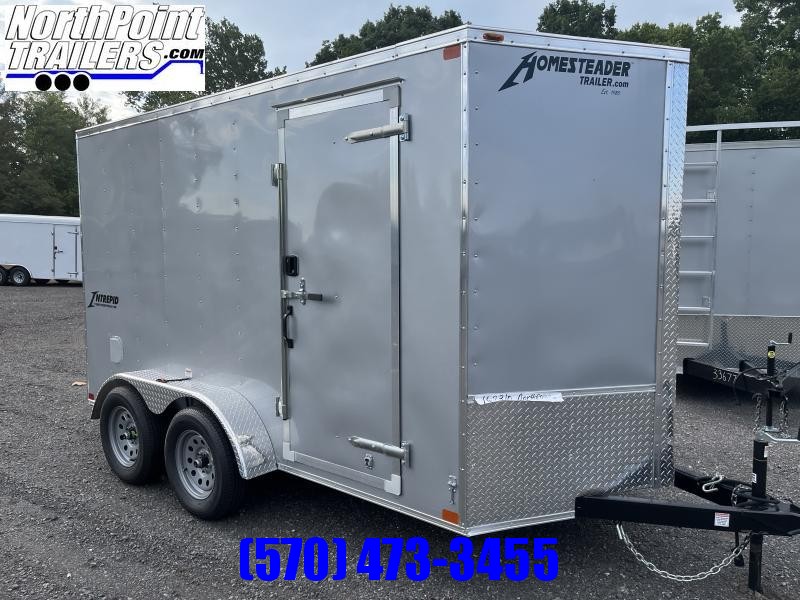 2022 Homesteader 7x12 V-Nose - Ramp Door - SILVER 2022 Homesteader 7x12 V-Nose - Ramp Door - SILVER