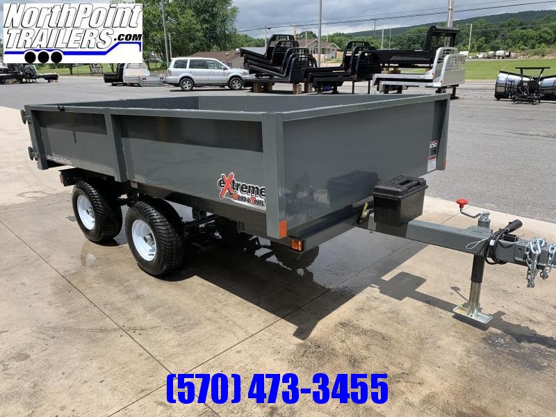 2021 XRT-418 - 66" x 108" Dump Trailer - Barn Doors w/ Slide Out Ramps - GRAY 2021 XRT-418 - 66" x 108" Dump Trailer - Barn Doors w/ Slide Out Ramps - GRAY