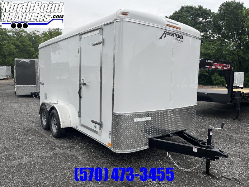 2022 Homesteader 7x14 Challenger Enclosed Trailer - White - Swing Door 2022 Homesteader 7x14 Challenger Enclosed Trailer - White - Swing Door