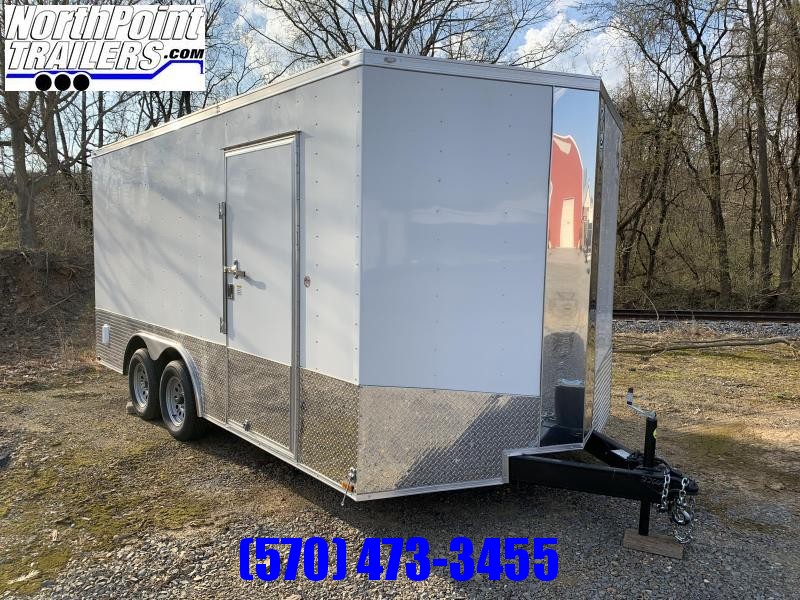 Spartan SP8.5x16 Enclosed Trailer - White - 84" Interior Spartan SP8.5x16 Enclosed Trailer - White - 84" Interior