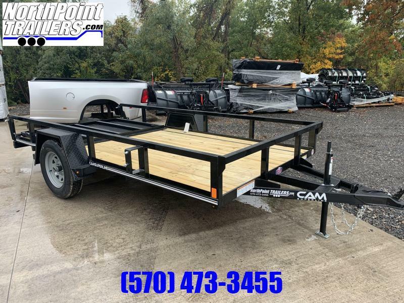 2023 PJ 77"x12' Single Axle Utility Trailer U7 7x12 Trailers For
