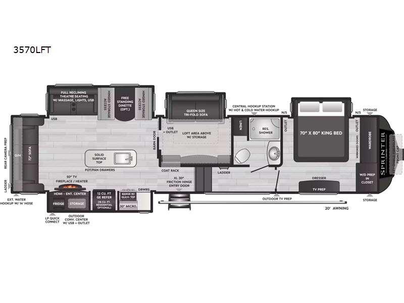 new Fifth Wheel Trailers Keystone RV Sprinter Limited for sale, in Eureka, MO Thumbnail 2