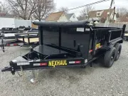2026 Nexhaul 7x14 Twin Cylinder Dump Trailer 15k GVWR, Tarp Kit, Ramps, Spare Tire Included