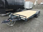 2025 Belmont 6'10x18 Wood Deck Car Hauler, Spare Tire Included