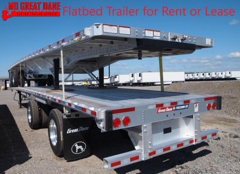 FOR RENT OR LEASE 2017 Great Dane Aluminum Flatbed Trailer Flat Bed Semi Trailer FOR RENT OR LEASE 2017 Great Dane Aluminum Flatbed Trailer Flat Bed Semi Trailer
