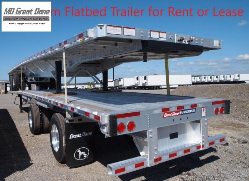 FOR RENT OR LEASE 2017 Great Dane Aluminum Flatbed Trailer Flat Bed Semi Trailer FOR RENT OR LEASE 2017 Great Dane Aluminum Flatbed Trailer Flat Bed Semi Trailer