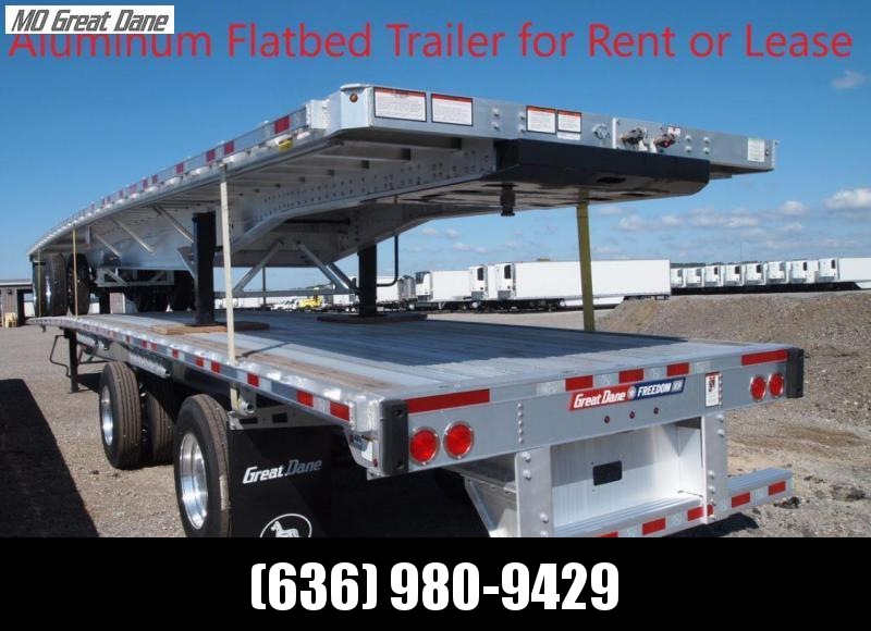FOR RENT OR LEASE 2017 Great Dane Aluminum Flatbed Trailer Flat Bed Semi Trailer FOR RENT OR LEASE 2017 Great Dane Aluminum Flatbed Trailer Flat Bed Semi Trailer