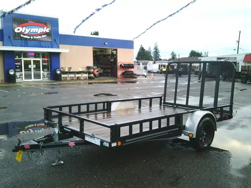 USED 2022 PJ 7X12 with Side Mount ATV Ramps Utility Trailer