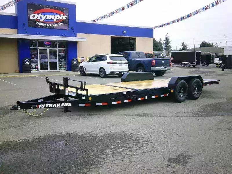 2026 PJ 7X22 14K / D-Rings Equipment Torsion Axle Tilt Trailer 