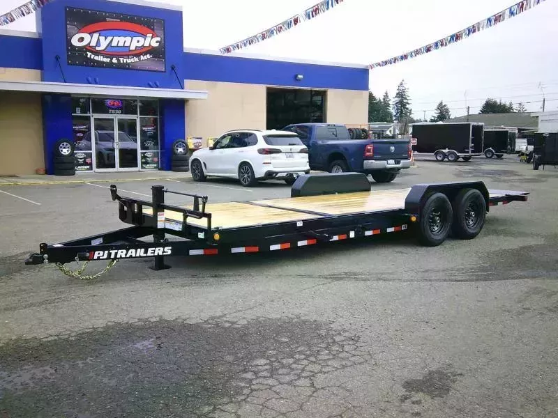 2026 PJ 7X22 14K / D-Rings Equipment Torsion Axle Tilt Trailer 