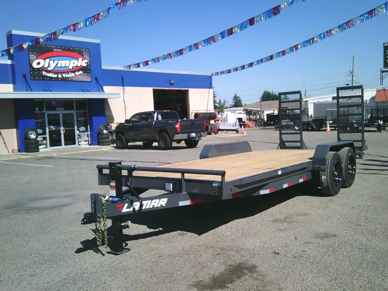 2026 Lamar H6 7x20 16K Equipment Trailer With Dove / HD Stand Up Ramps / Removable Fenders