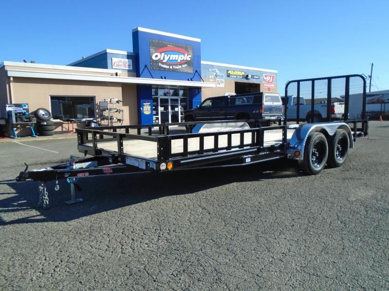 2022 PJ 7X20 7k Utility With Fold Up Gate/Side Mount ATV Ramps Near Me