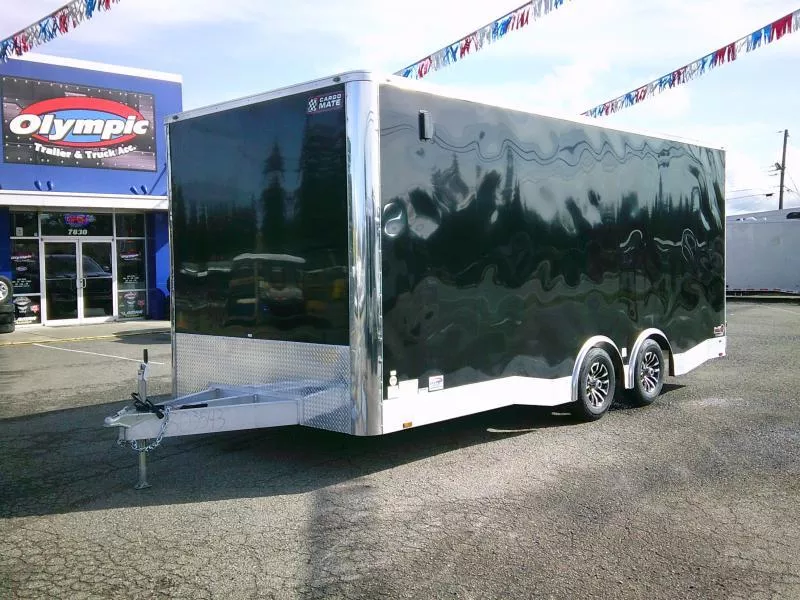2026 Cargo Mate Aluminum Redline 8.5x20 10K With 6" Extra Height / Cabinets / Spare Tire / Ramp Flap / Ramp Door