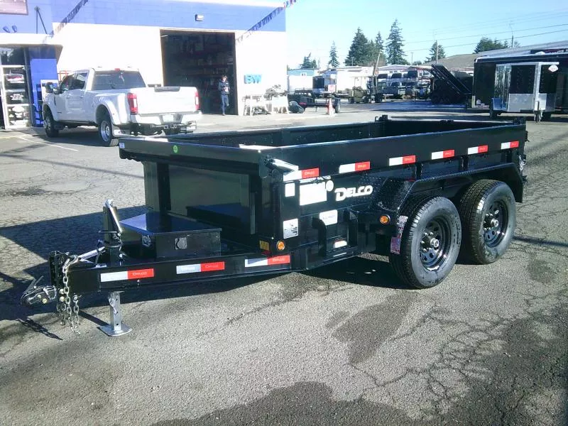 2026 Delco 5X10 12K Bumper Pull / Tarp / Ramps / Dump Trailer