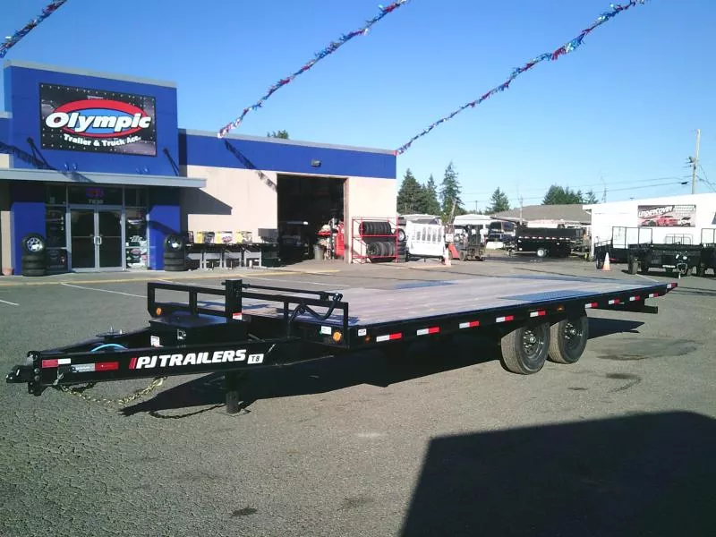 2026 PJ 8.5x22 14K Deckover Power Tilt With Winch Plate / Scissor Lift / 3 Way Pump