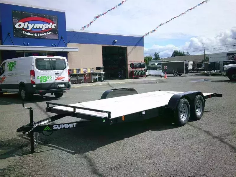 2026 Summit Alpine 7x16 7K Flatbed Car Hauler