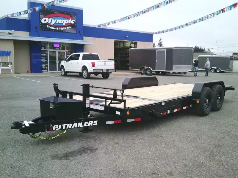2026 PJ 7x20 14K Equipment Tilt Trailer With Winch Plate / Toolbox / Winch Cable Roller