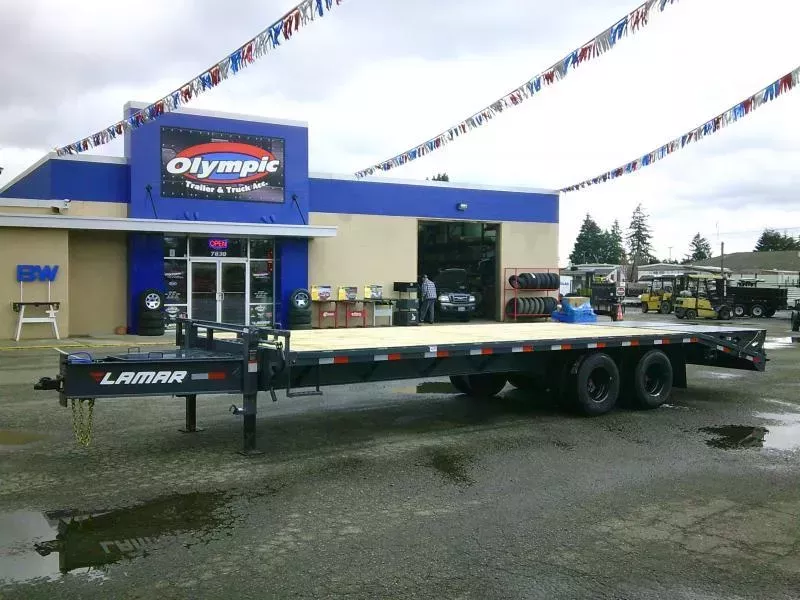 2026 Lamar FD 8.5x25 20K XD Deckover Equipment Trailer With Dovetail / Rhino Ramps