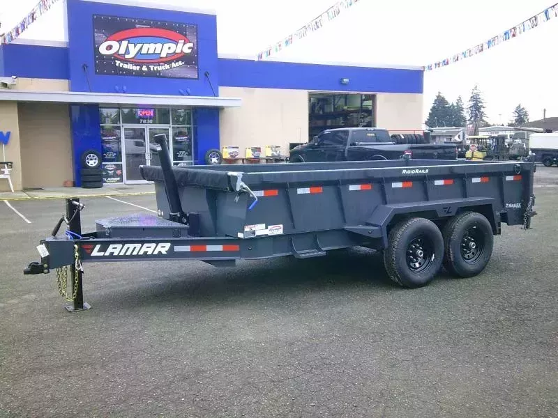 2026 Lamar DT 7x14 14K / 7 Gauge / 12" O.C. / Tarp Telescopic Dump Trailer