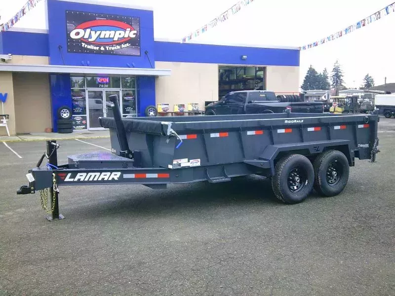 2026 Lamar DT 7x14 16K / 7 Gauge / 12" O.C. / Tarp Telescopic Dump Trailer
