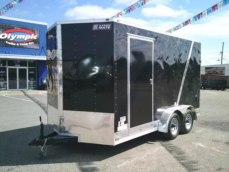 2026 Cargo Mate E-Series 7x14 7K Wedge With 12" Extra Height / UTV Premium Package / Ramp Door