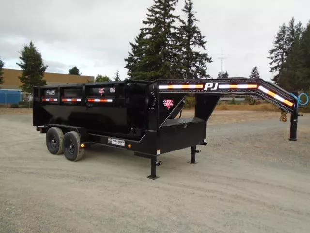 2026 PJ DR14 7X14 14K ROLL OFF Gooseneck Dump Trailer W/ Bin