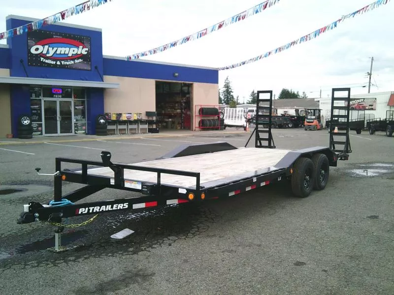 2026 PJ 8.5X20 10K With Dovetail / Fold Up Ramps / Channel Buggy Hauler Trailer