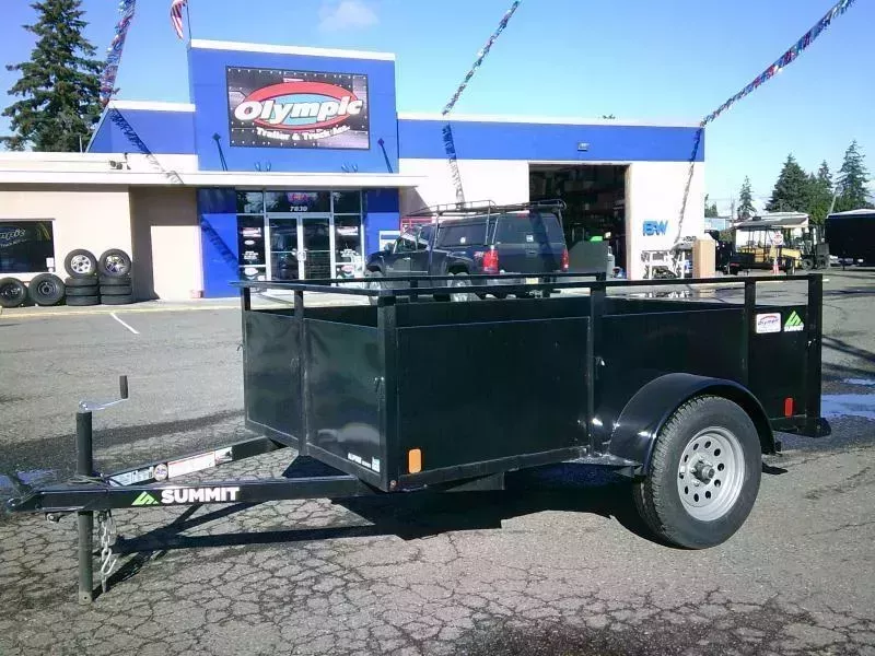 2026 Summit Alpine 5x8 Single Axle W/Split Ramp Utility Trailer