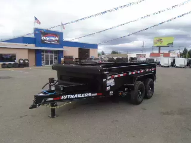 2026 PJ 7x12 14K Dump with 7Ga Floor / Divided Toolbox / 3 Way Pump / Support Stands