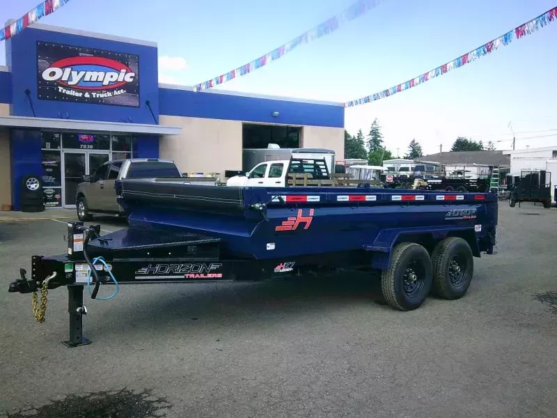 2026 Horizon HZ7 7X14 14K Dump Trailer With 2' Sides / 7 Ga. Floor / Tarp / Ramp / Spreader Gate