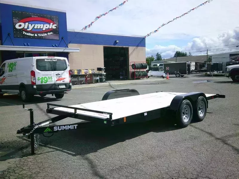 2026 Summit Alpine 7x16 7K Flatbed Car Hauler
