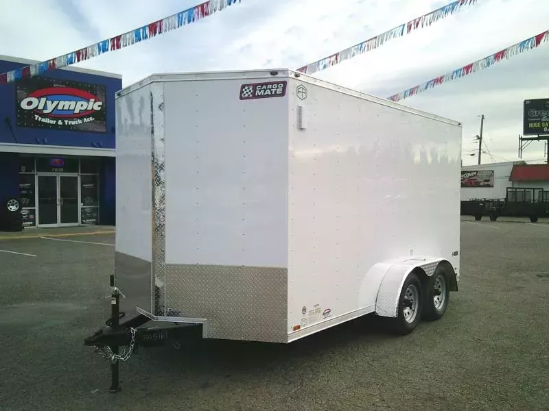 2026 Cargo Mate E-Series 7x14 7K With 6" Extra Height / D-Rings / Stab Jacks / Wedge / Ramp Door