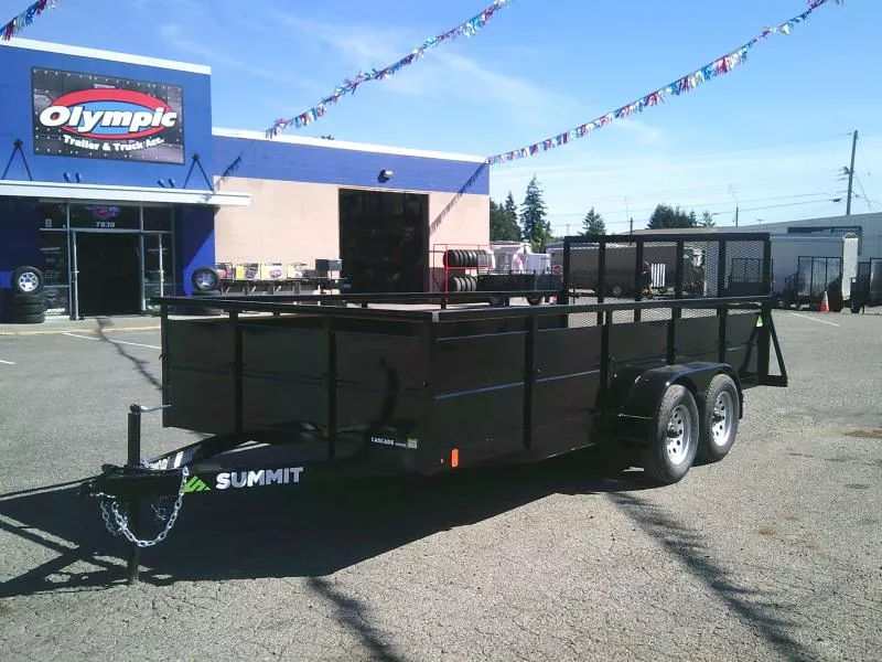 2026 Summit Cascade 7x16 7K Dual Axle Utility Trailer