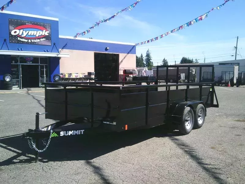 2026 Summit Cascade 7x16 7K Dual Axle Utility Trailer