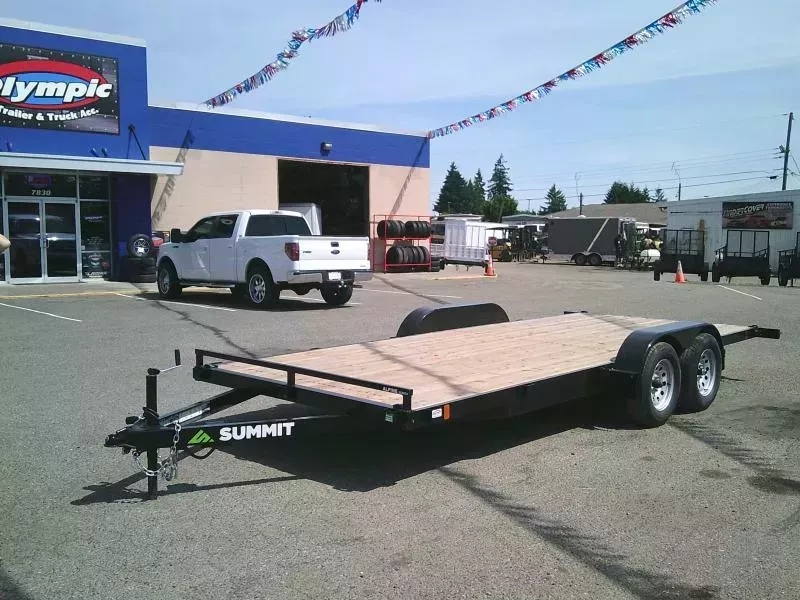 2026 Summit Alpine 7x18 7K Flatbed Trailer