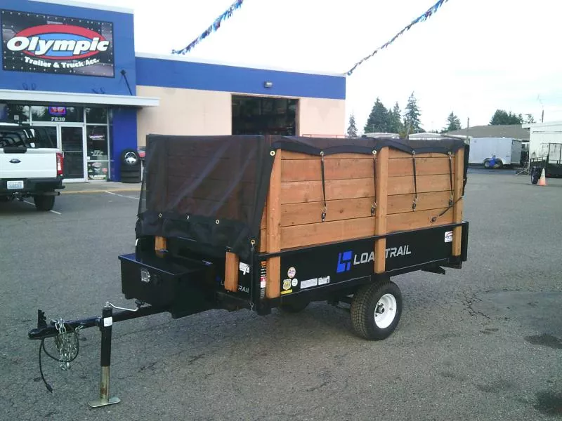 USED 2024 Load Trail DU08 5x8 3.5K Single Axle Urban Dump Trailer Wood Sides