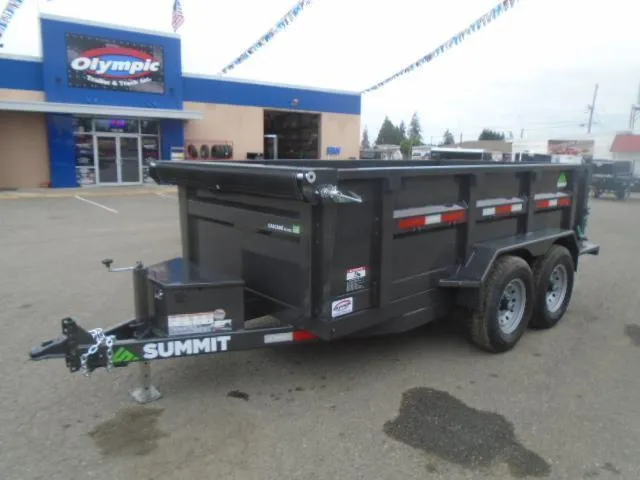 2026 Summit Cascade 6x12 14K Dump Trailer With Tarp / Ramps / Spreader Gate / Scissor Lift / Battery Charger DUMP SALE