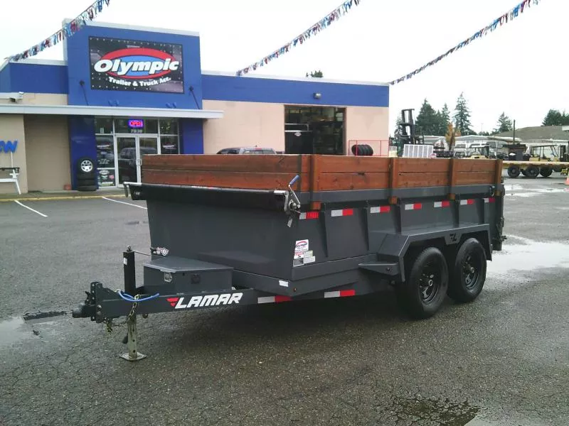 2023 Lamar 6.5x12 10K Dump Tarp Kit Ramps Spreader Gate 3 Way Pump