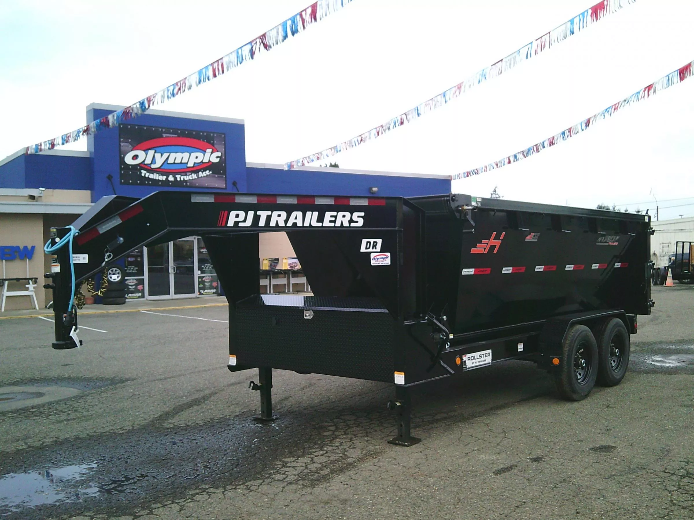 2026 PJ DR14 7X14 14K ROLL OFF Gooseneck Dump Trailer W/ EDZ Bin