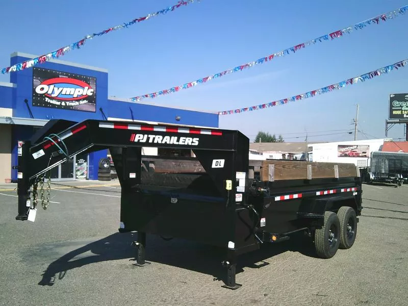 USED 2023 PJ 7X14 Gooseneck 14K Dump Trailer