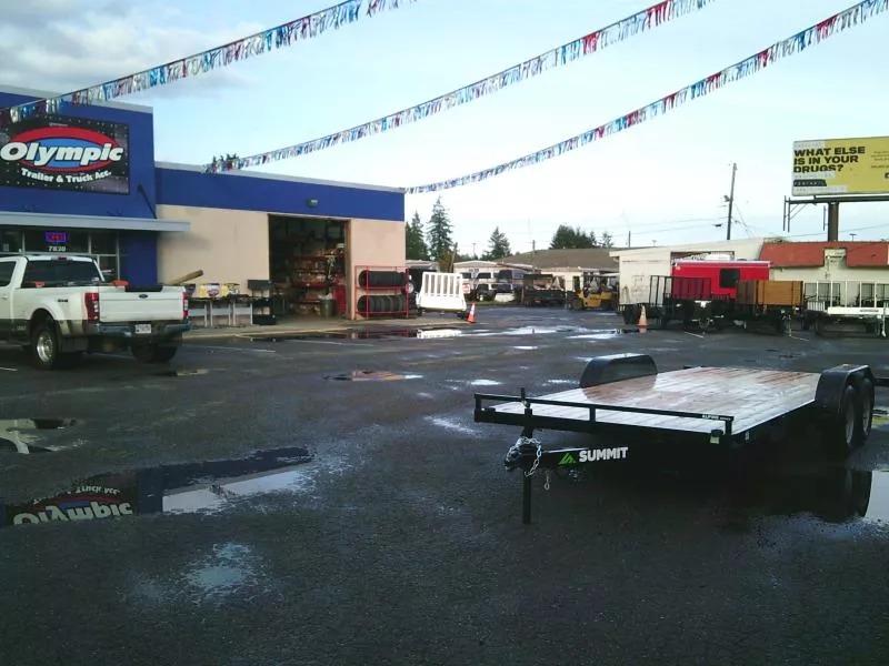 2026 Summit Alpine Flatbed 7x18 7K With Removable Fenders