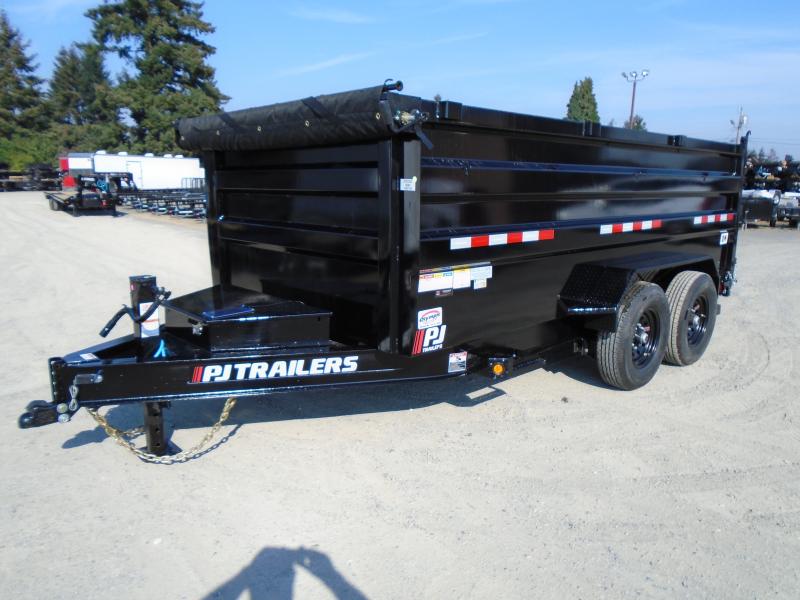2023 PJ 7x14 High Side Dump w/4ft Sides/10K Jack Upgrade/Tarp Kit/Solar