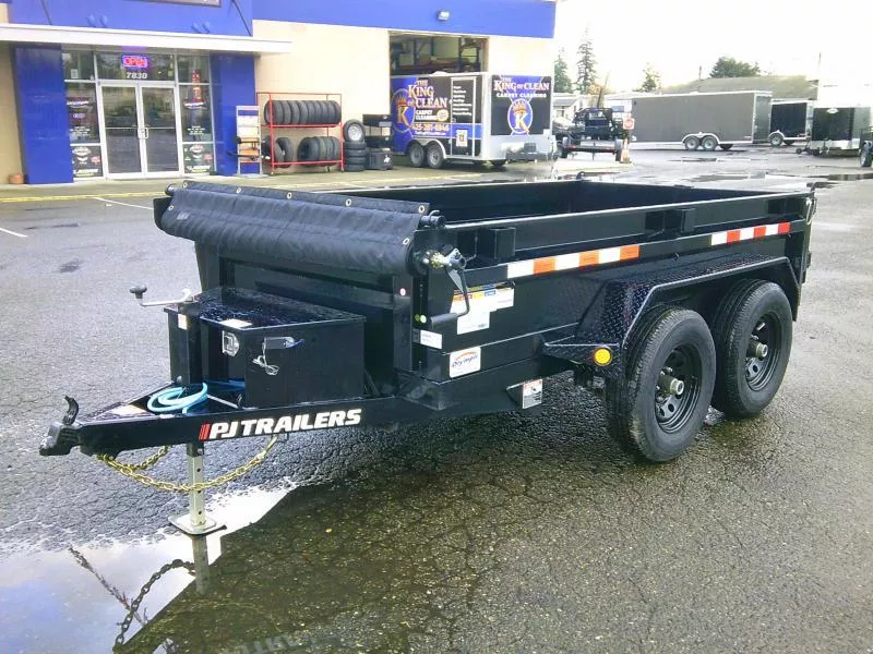 2026 PJ 5x10 10K With Tarp Kit Dump Trailer With Spare Tire