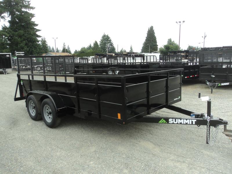 2023 Summit Cascade 7x14 Dual Axle Utility Trailer Olympic Trailer