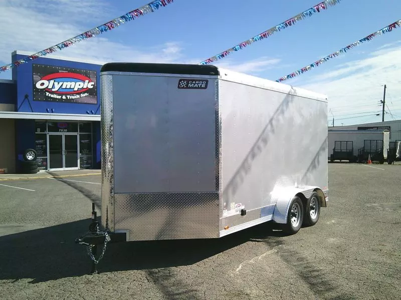 2025 Cargo Mate Blazer 7x14 7K With 3ft Wedge Front / 6" Extra Height / App Pkg / Cabinets / Stab Jacks / Ramp