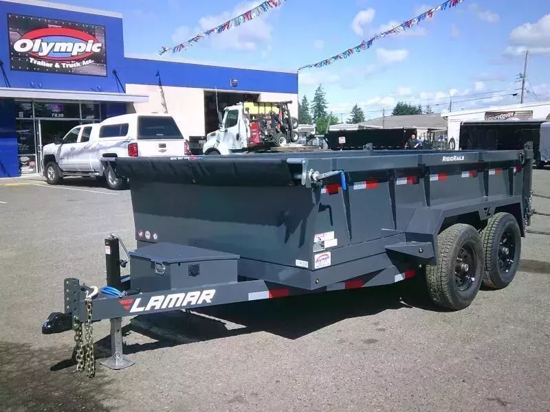 2026 Lamar 6.5x12 10K Dump Tarp Kit Ramps Spreader Gate 3 Way Pump