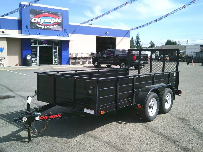 USED 2020 Olympic 6X12 7K Tandem Axle Landscape Utility Trailer