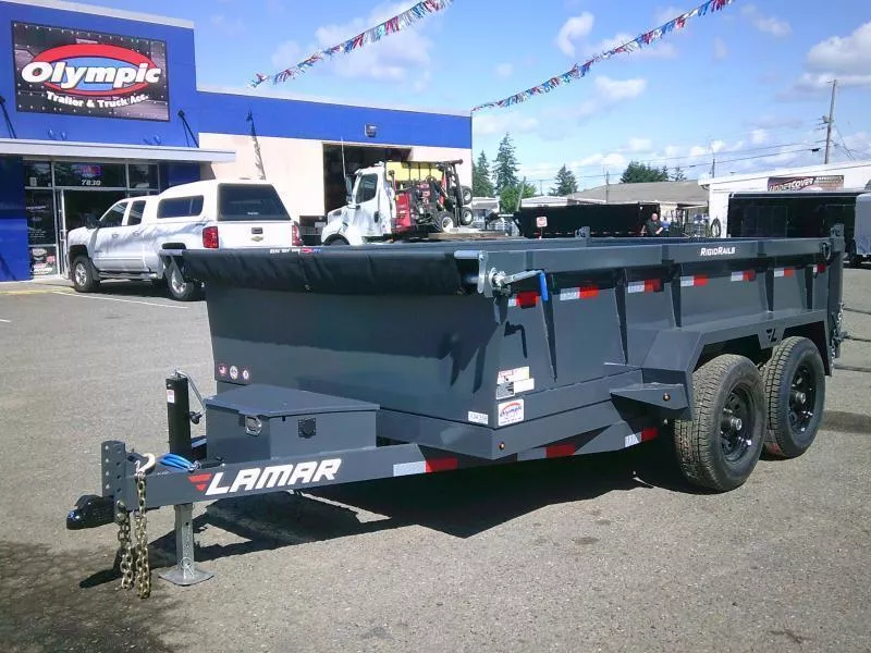 2026 Lamar 6.5x12 10K / 24" Sides / Ramps / Spreader Gate / 3 Way Pump Dump Trailer