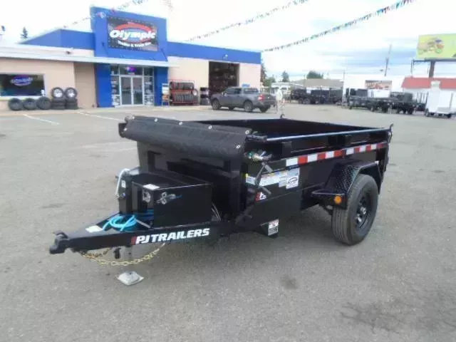 2026 PJ 5x8 5K With Tarp Kit Dump Trailer